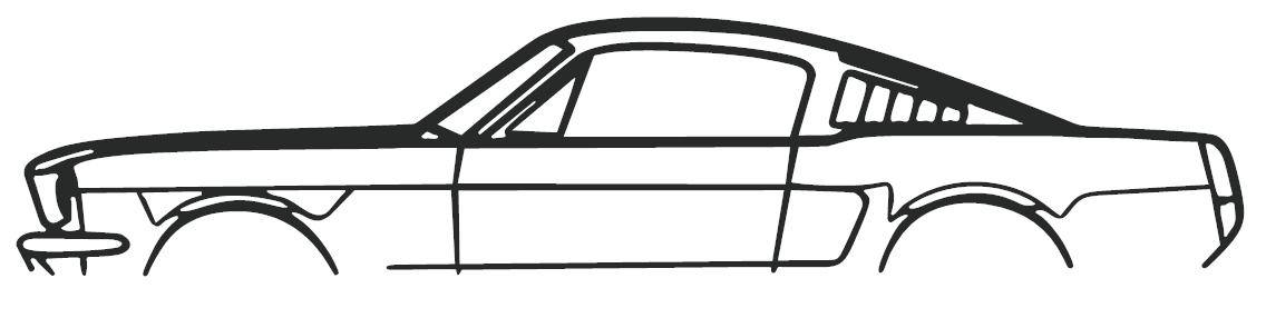 1966 Mustang Fastback Silhouette Car Sticker