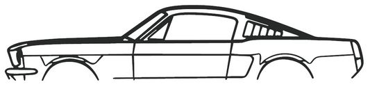 1966 Mustang Fastback Silhouette Car Sticker