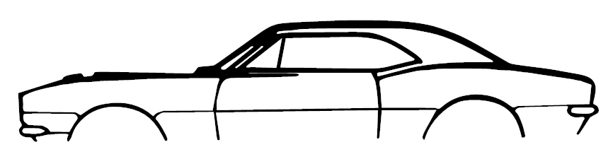 1967 Chevy Camaro Silhouette Car Sticker