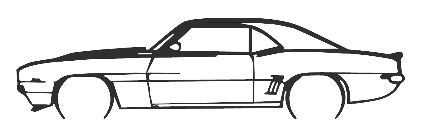 1969 Chevy Camaro Silhouette Car Sticker