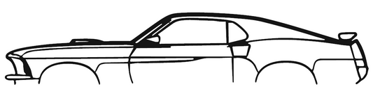 1969 Mustang Mach 1 Silhouette Car Sticker