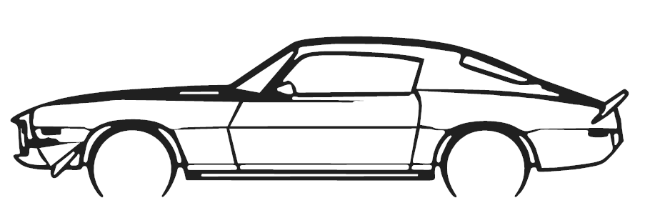 1970 Chevy Camaro SS Silhouette Car Sticker