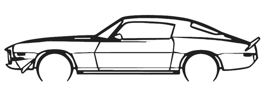 1970 Chevy Camaro SS Silhouette Car Sticker