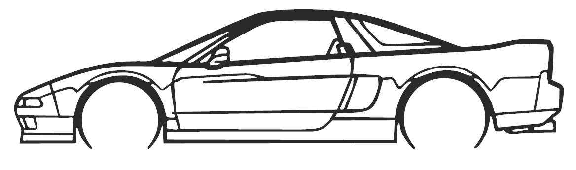 1991 Acura NSX Silhouette Car Sticker