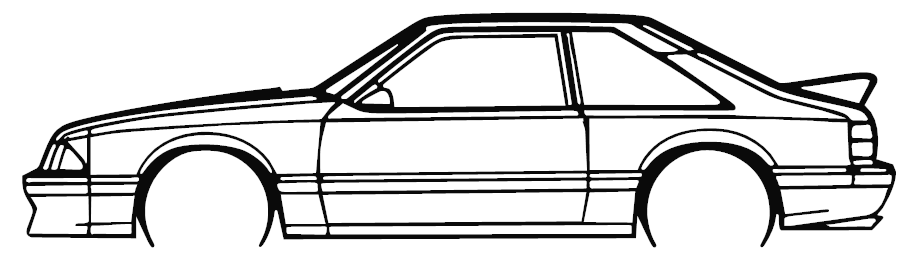 1993 Mustang Cobra Silhouette Car Sticker