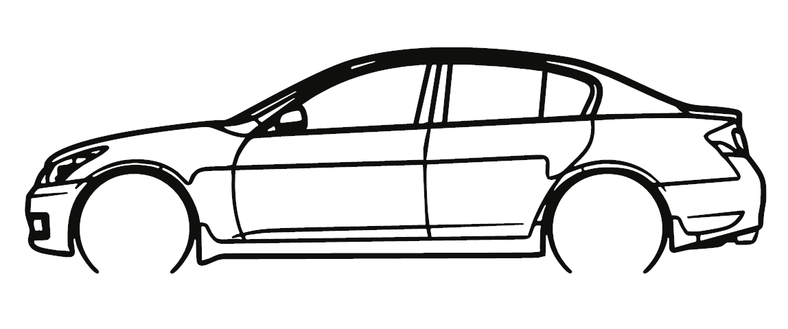 2008 Infiniti G35 Sedan Silhouette Car Sticker