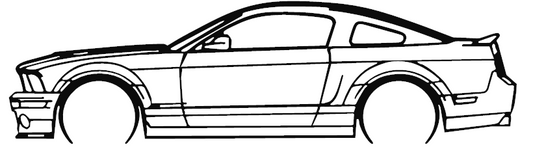 2008 Mustang GT500 Silhouette Car Sticker