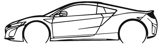 2020 Acura NSX Silhouette Car Sticker