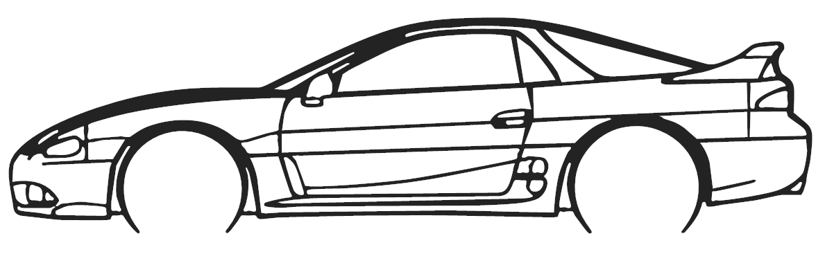 Mitsubishi 3000GT VR4 Silhouette Car Sticker