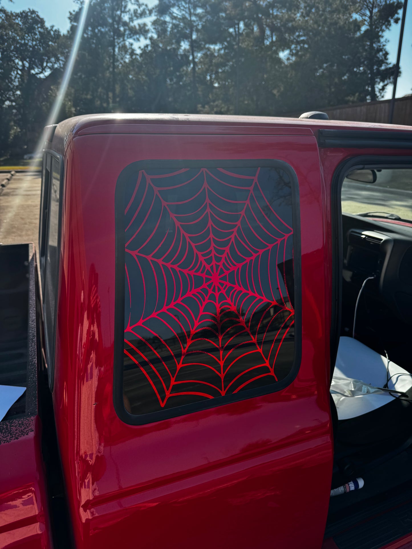 Side Window Spider Web Decals