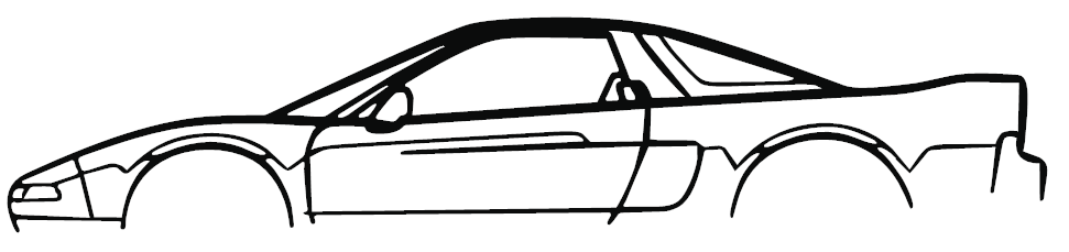 Classic Honda NSX Silhouette Car Sticker