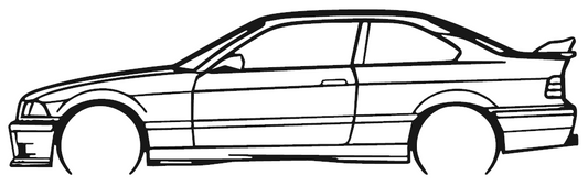 BMW E36 Silhouette Car Sticker