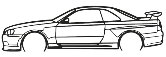 R34 Skyline Silhouette Car Sticker