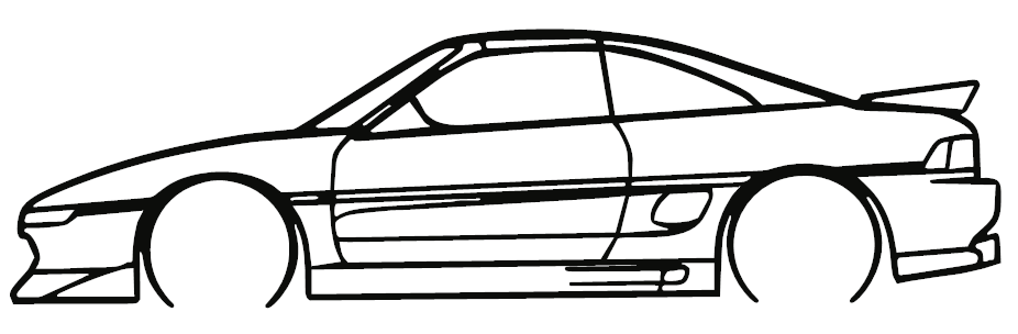 Toyota MR2 Silhouette Car Sticker